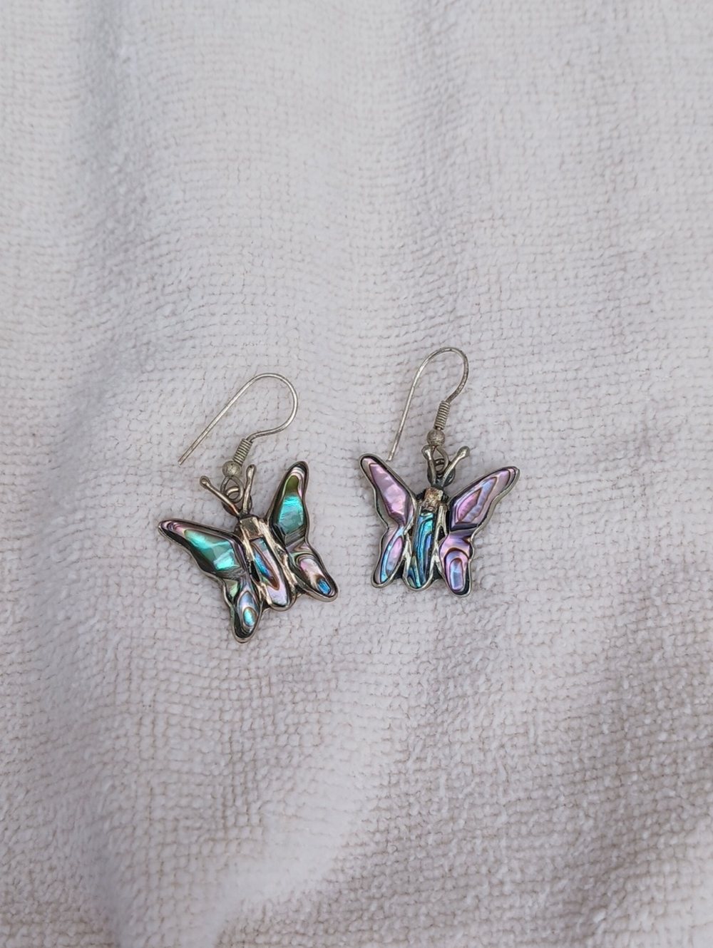 alpaca mexico abalone shell butterfly boho dangle earrings